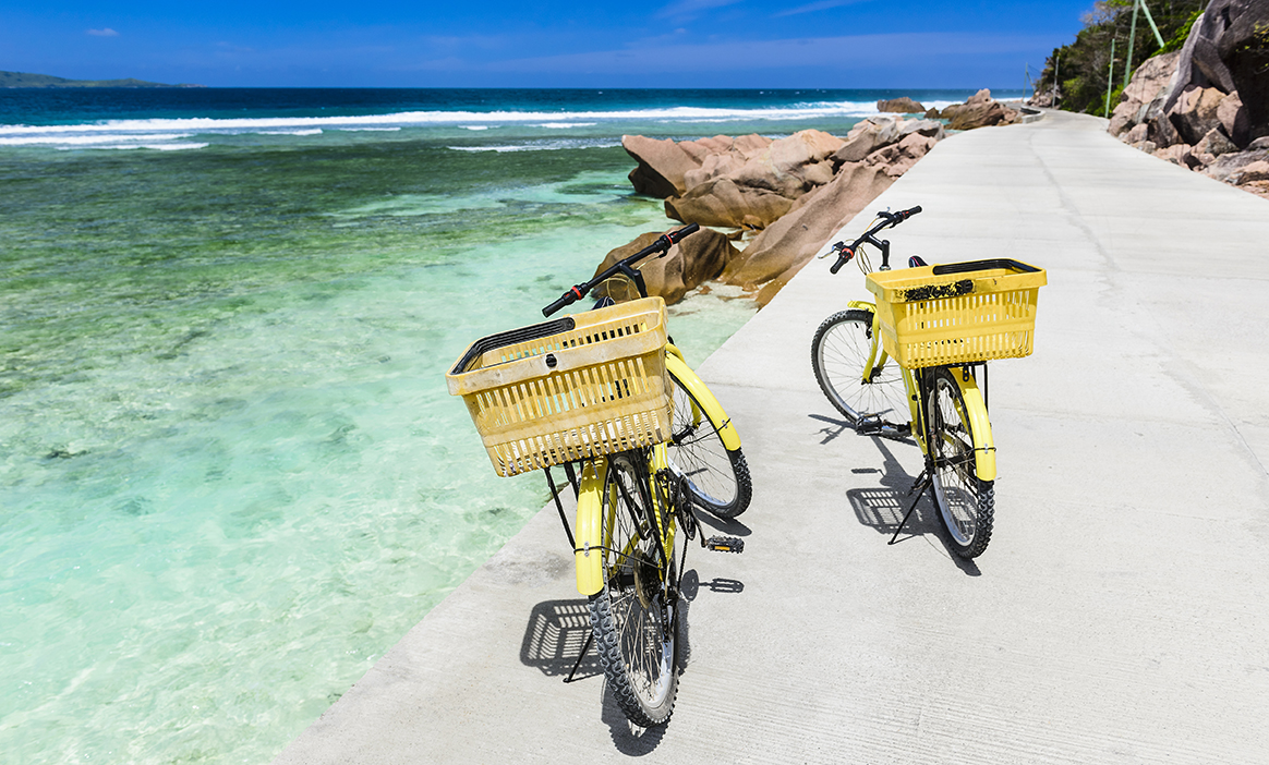 Fahrrad fahren auf den Seychellen